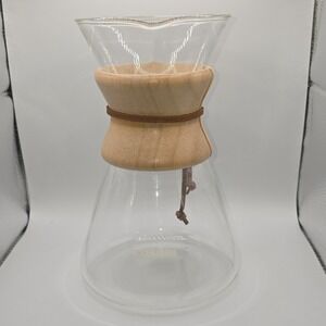 COSORI Pour Over Coffee Maker Glass Wooden Collar Carafe Filter Coffee
